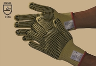 100 % Kevlar double-side PVC dotted glove,cut resistance,Non-slip,Gauge10