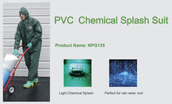 PVC Chemical Splash Suit,NPG135,Light chemical splash