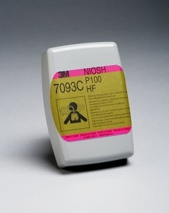 3M Hydrogen Fluoride Cartridge/Filter 7093C, P100 Respiratory Protection