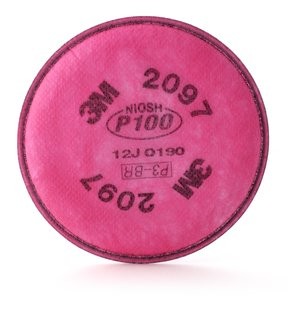 3M Particulate Filter 2097, P100 Respiratory Protection,Nuisance Level Organic VaporRelief